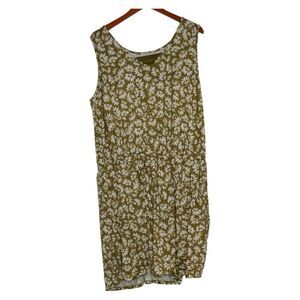 Cuddl Duds Women's Jumpsuits Sz L Flexwear Romper Tank Dress Green A474855